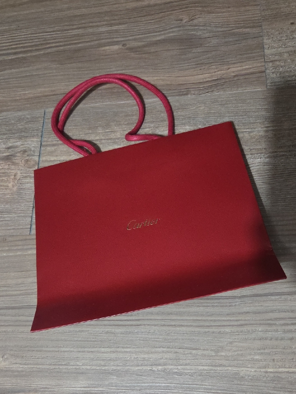 Cartier Red Rope-Handle Shopping Bag